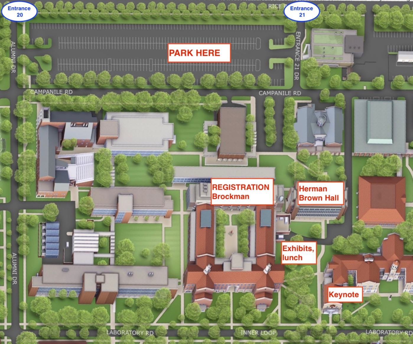 Reach For The Stars STEM Festival campus map detail