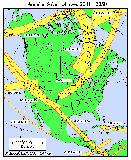 annular solar eclipses 2001-2050 diagram